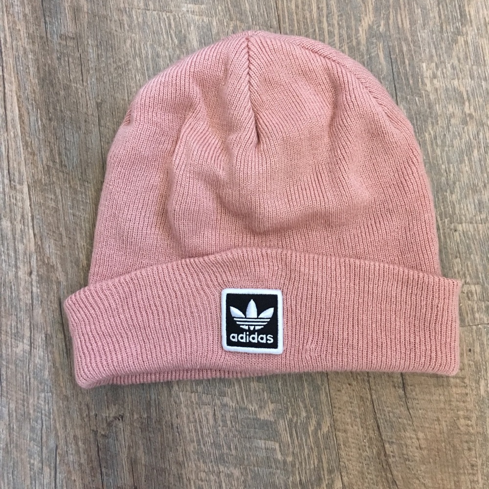 Adidas | Pink Slouchy Knit Beanie Hat